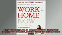 READ FREE Ebooks  Work at Home Now The Nononsense Guide to Finding Your Perfect Homebased Job Avoiding Full Free