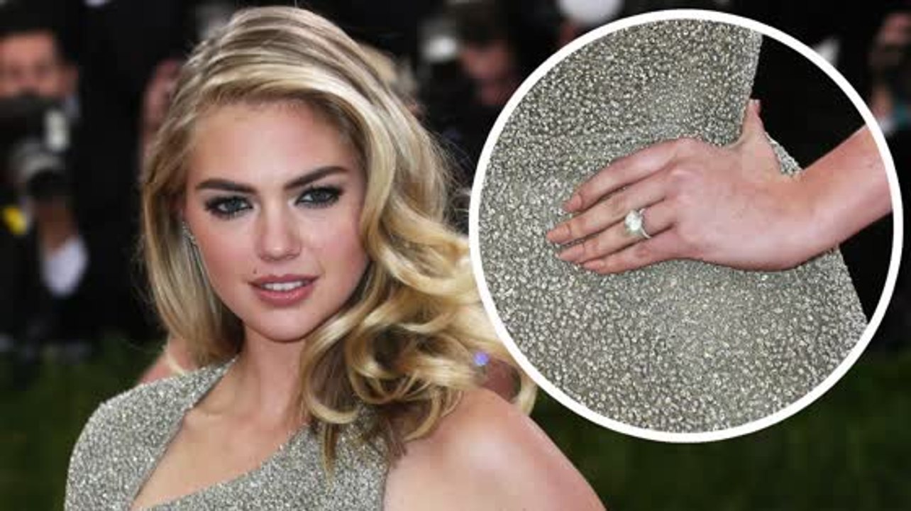 Kate Upton trägt einen Verlobungsring