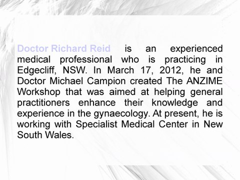 Dr Richard Reid – A NSW based Gynecologist who Supports Many Charities