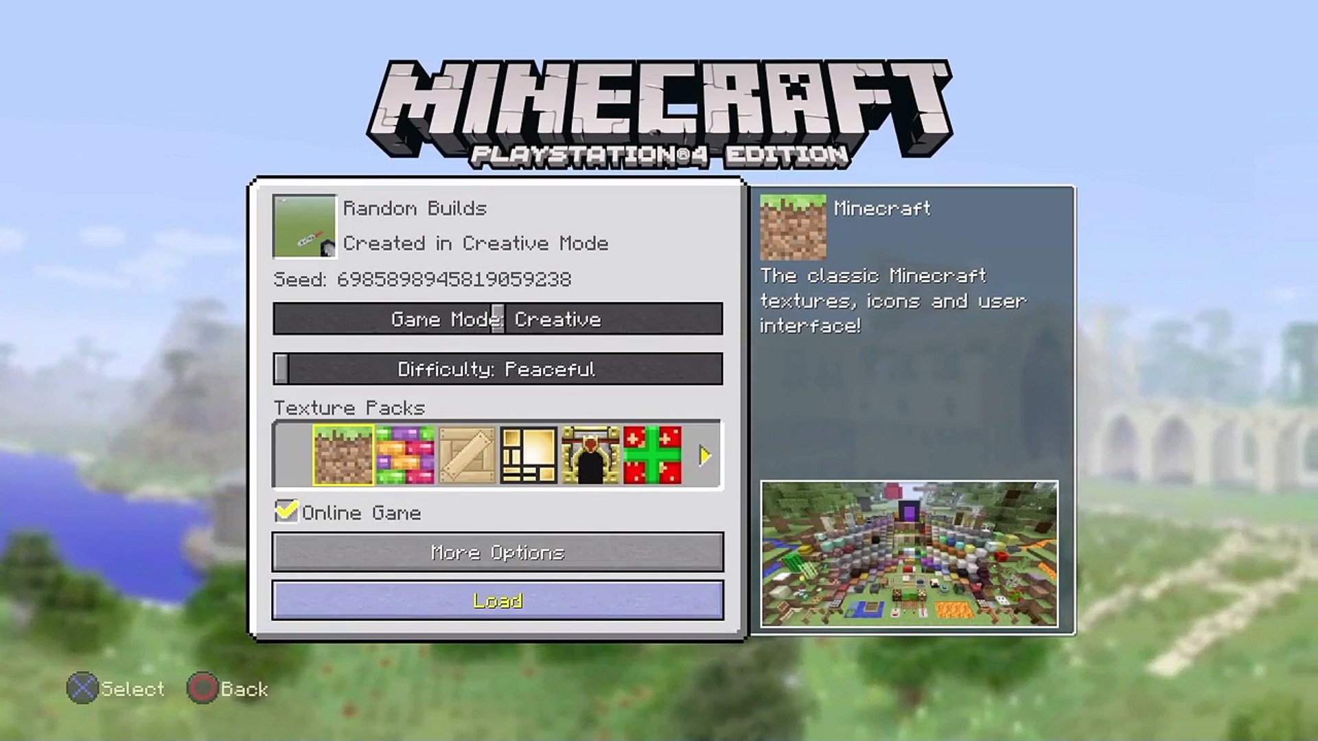 Minecraft Playstation 4 Edition Building Diamond Leggings Random Builds Video Dailymotion