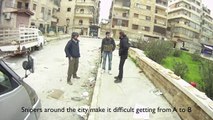 Syrian war 2015: A Day in Aleppo HD with the rebels in the street fighting routine