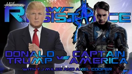 Captain America Man 'fights Donald Trump at Rally 2016