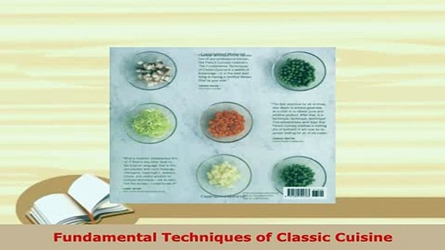 PDF Fundamental Techniques of Classic Cuisine Read Online
