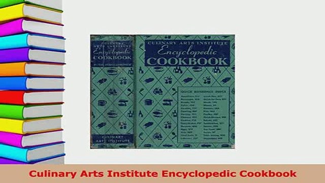 PDF Culinary Arts Institute Encyclopedic Cookbook PDF Book Free