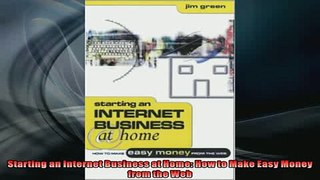 EBOOK ONLINE  Starting an Internet Business at Home How to Make Easy Money from the Web READ ONLINE