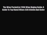 [Read Book] The Wine PocketList 2004 Wine Buying Guide: A Guide To Top Rated Wines $30 A Bottle