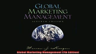 READ book  Global Marketing Management 7th Edition  DOWNLOAD ONLINE