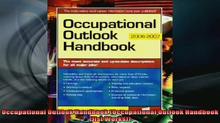 READ book  Occupational Outlook Handbook Occupational Outlook Handbook Jist Works Free Online