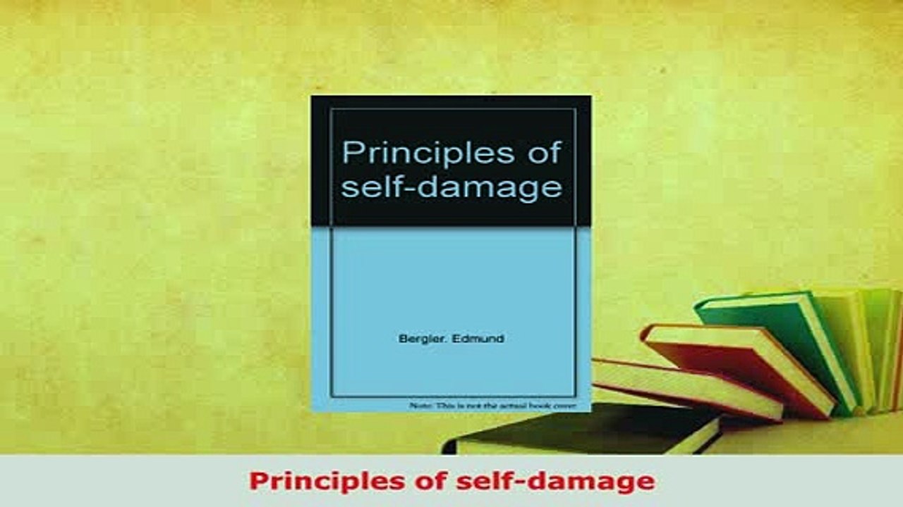 PDF  Principles of selfdamage Ebook