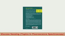 PDF  Glucose Sensing Topics in Fluorescence Spectroscopy PDF Online