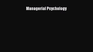 [PDF] Managerial Psychology Download Online
