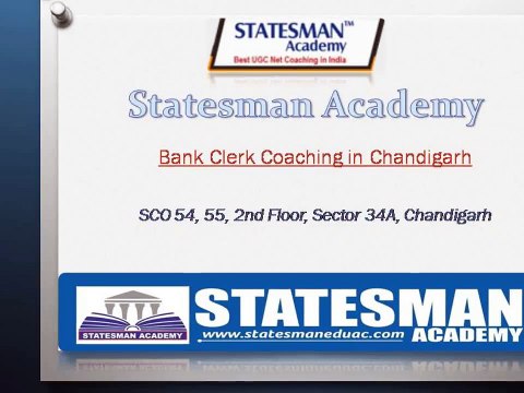 Statesman Academy Bank Clerk Coaching in Chandigarh
