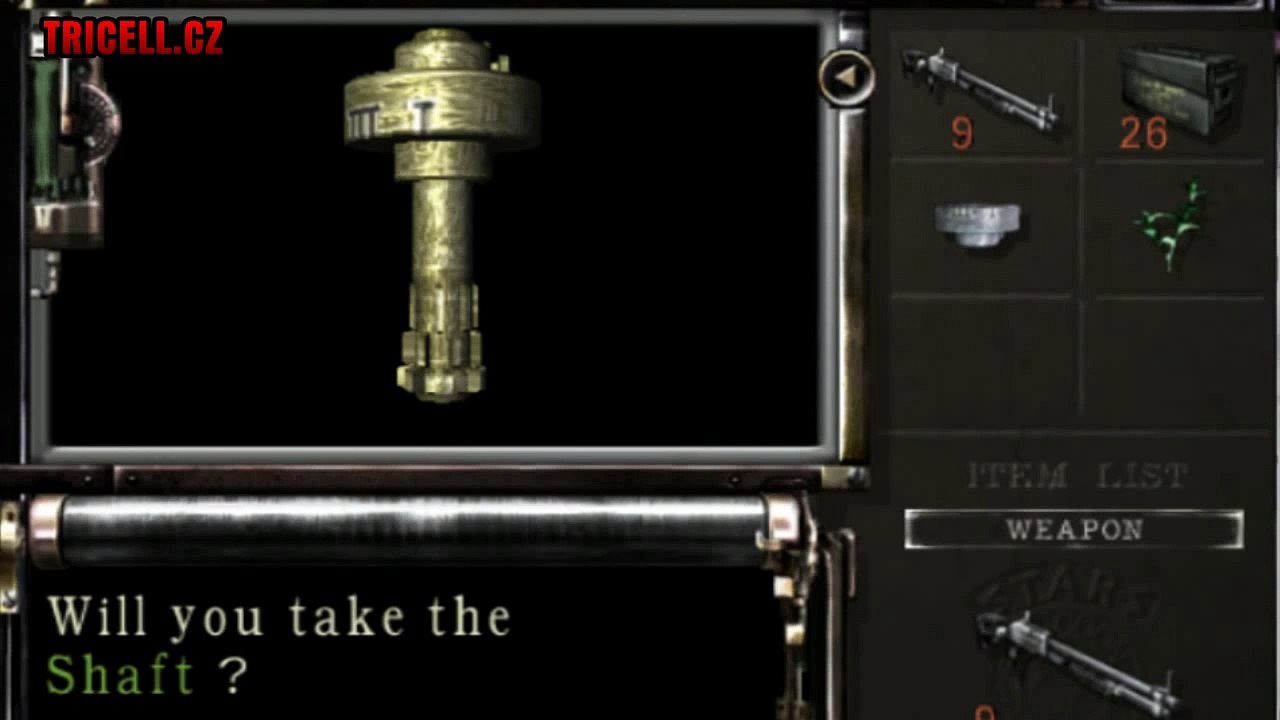 Resident Evil remake cylinder shaft puzzle video Dailymotion
