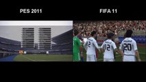 PES 2011 vs FIFA Soccer 11 (PS3) -  featuring Real Madrid vs FC Barcelona
