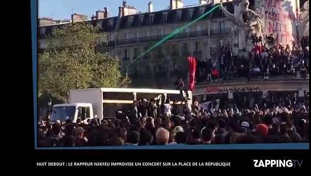 Nekfeu met le feu sur la place de la République