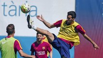 FC Barcelona training session: Derby day drawing closer