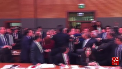 Unrest in Turkish Parliament - 4-05-2016 - 92NewsHD