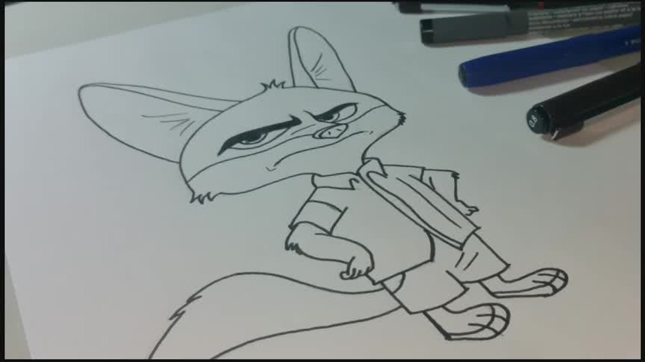 1 Minuto de dibujo - Zootopia - Finnick