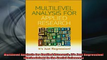 DOWNLOAD FREE Ebooks  Multilevel Analysis for Applied Research Its Just Regression Methodology in the Social Full Ebook Online Free