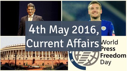 4 May 2016 Current Affair for Competition Exams