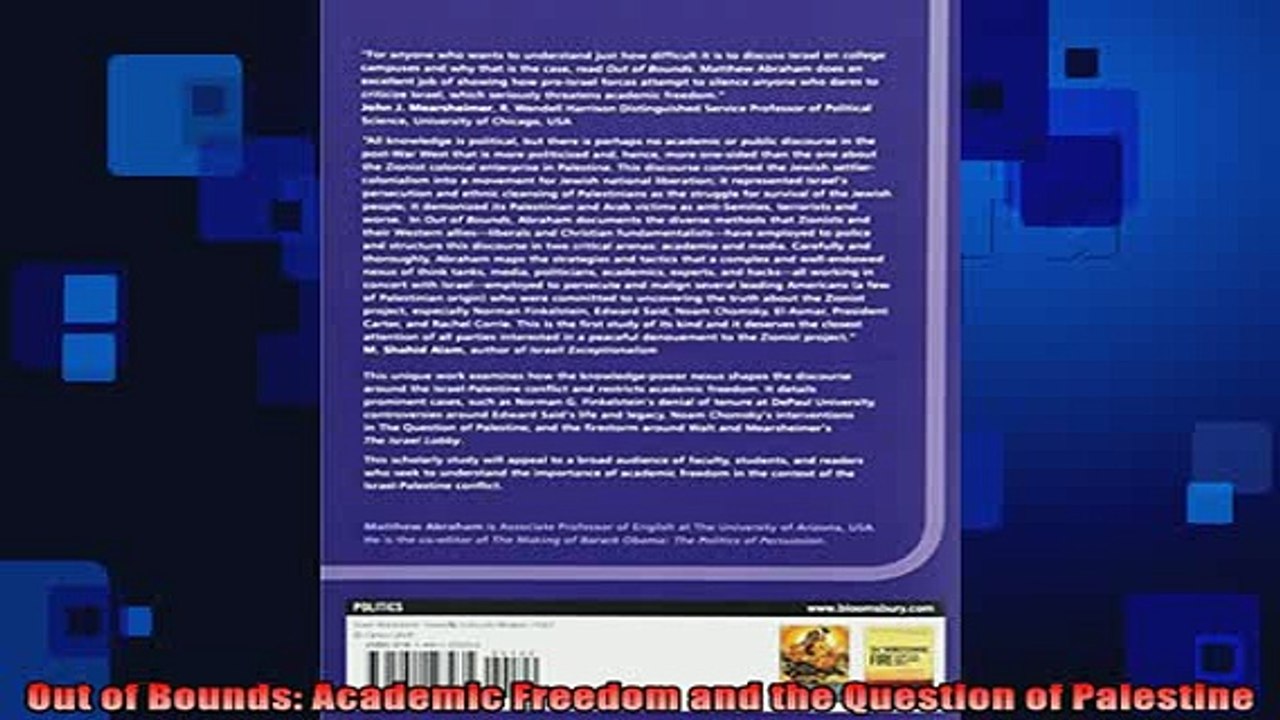 READ book  Out of Bounds Academic Freedom and the Question of Palestine Full Ebook Online Free