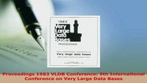PDF  Proceedings 1983 VLDB Conference 9th International Conference on Very Large Data Bases  EBook