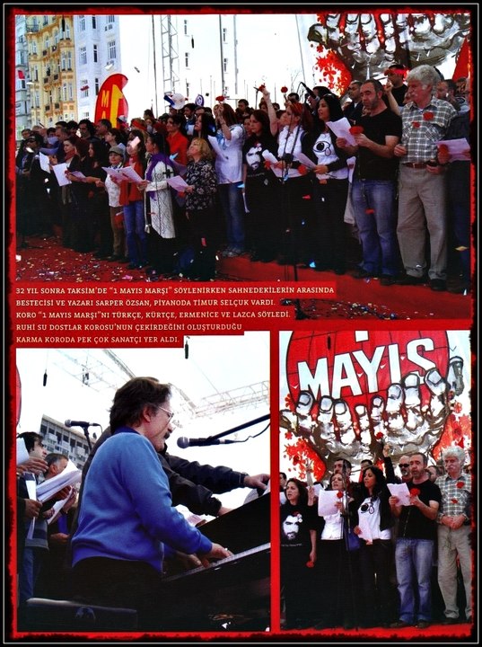 1 MAYIS SANATÇILAR KOROSU/ 1 MAYIS 2010 - TAKSİM MEYDANI...