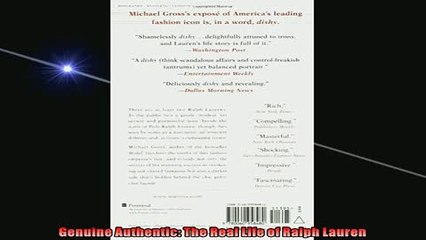 FAVORIT BOOK   Genuine Authentic The Real Life of Ralph Lauren  FREE BOOOK ONLINE