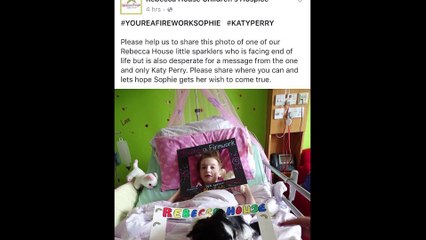 Katy Perry délivre un message vidéo bouleversant à l'une de ses fans gravement malade