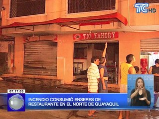 Restaurante se incendió con llamas de su fogón