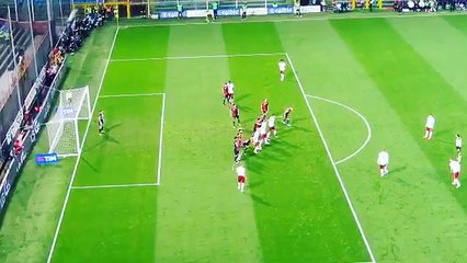 Totti's rocket freekick captured from the stands!