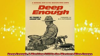 READ THE NEW BOOK   Deep Enough A Working Stiff in the Western Mine Camps  FREE BOOOK ONLINE