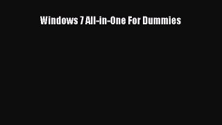 [Read PDF] Windows 7 All-in-One For Dummies Download Free