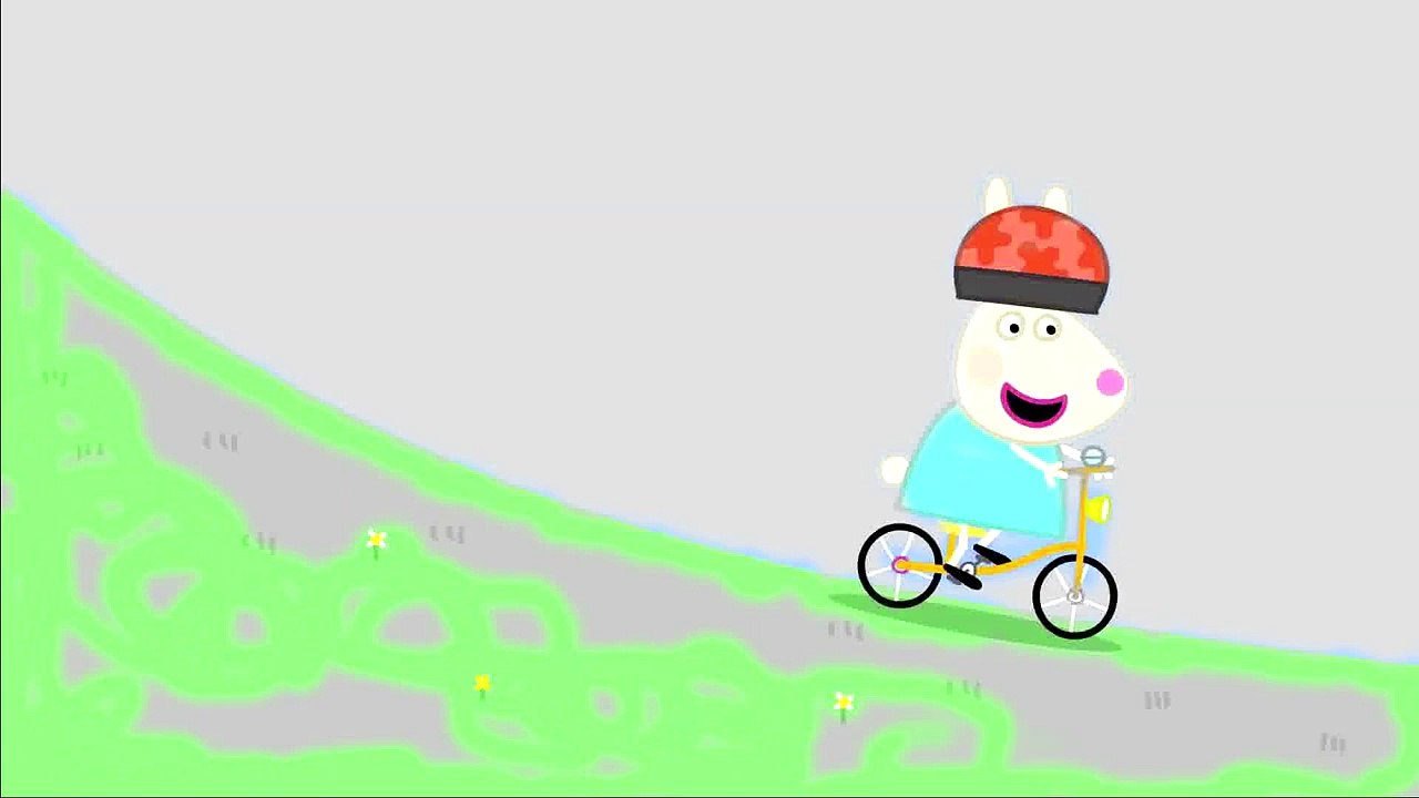 Peppa Pig Coloring Pages Rebecca Rabbit Riding Bike
