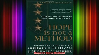 READ book  Hope is Not a Method  FREE BOOOK ONLINE