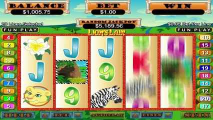 Lion's Lair ilmainen kasino kolikkopeli RTG Video Esikatselu