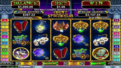 Count Spectacular ilmainen kasino kolikkopeli RTG Video Esikatselu