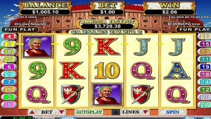 Caesar's Empire ilmainen kasino kolikkopeli RTG Video Esikatselu