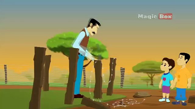 The-Bear-And-The-Two-Travellers -Aesops-Fables-In-Hindi -AnimatedCartoon-Tales-For-Kids