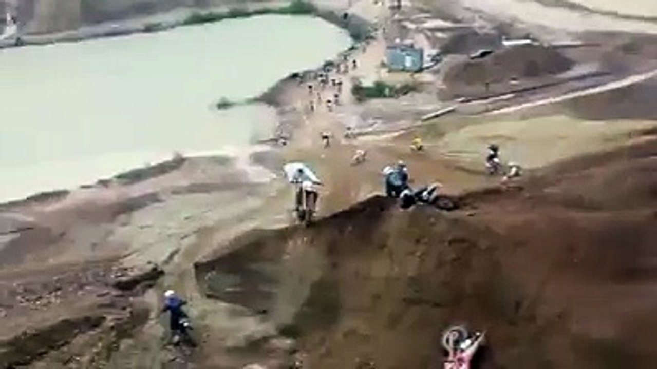 OMG, More than Dozen bikes lost their control.