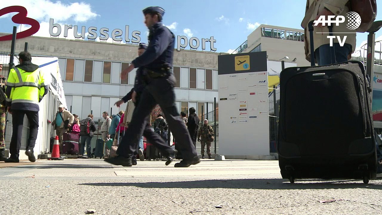 Long lines outside Brussels airport after departure hall reopens