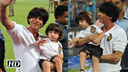 SRK AbRam practise dance moves for KKR match Watch video
