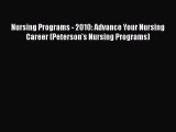 Book Nursing Programs - 2010: Advance Your Nursing Career (Peterson's Nursing Programs) Read