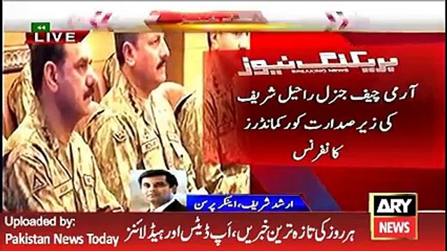 ARY News Headlines 3 May 2016, Report and Analysis on Corp Commander Conference in RWP