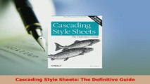 PDF  Cascading Style Sheets The Definitive Guide Free Books
