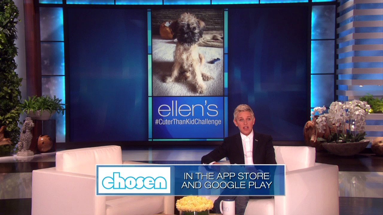 The Winner of Ellens Cuter Than Kid Challenge