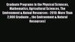 Book Graduate Programs in the Physical Sciences Mathematics Agricultural Sciences the Environment