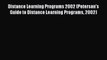 Book Distance Learning Programs 2002 (Peterson's Guide to Distance Learning Programs 2002)