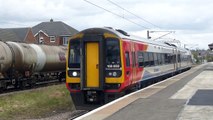 East Midlands Trains Class 158 leaves Grantham (19/4/14)
