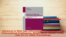 Download  Advances in WebAge Information Management 5th International Conference WAIM 2004 Dalian Free Books